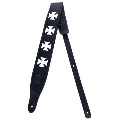 Minotaur Guitar Strap AirbrushedCrosses black with 4 logos Minotaur Guitar Strap AirbrushedCrosses black with 4 logos