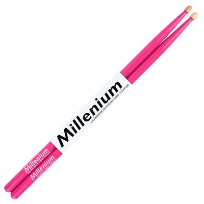 Millenium H5A Hickory Sticks Pink Pink Millenium H5A Hickory Sticks Pink Pink