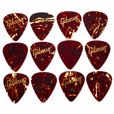Gibson Tortoise Picks Heavy 12pc Gibson Tortoise Picks Heavy 12pc