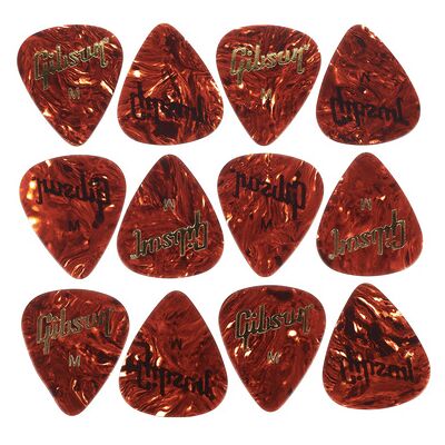 Gibson Tortoise Picks Medium 12pc Gibson Tortoise Picks Medium 12pc