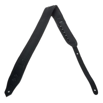 Levys Pad Veg-Tan Leath Strap 2" BK Black Levys Pad Veg-Tan Leath Strap 2" BK Black