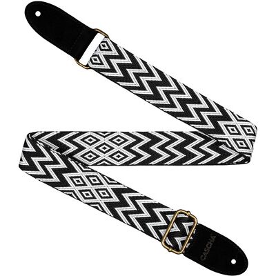Cinghia per ukulele Cascha CUS-JW1 - Ethnic black & white - Cinghia ukulele Cinghia per ukulele Cascha CUS-JW1 - Ethnic black & white - Cinghia ukulele