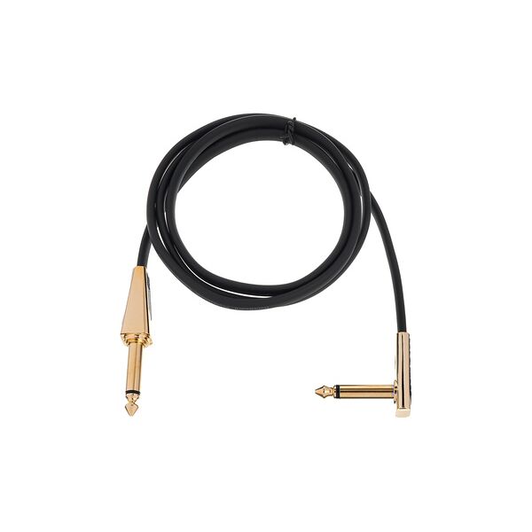 rockboard flat looper/switch cable 100 black with gold