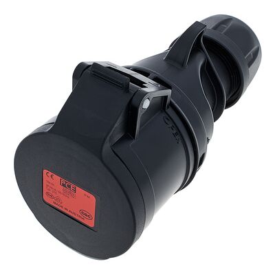 PCE Venttechnik - Connettore femmina CEE - Nero - 400V - 5 poli - IP44 - 16A PCE Venttechnik - Connettore femmina CEE - Nero - 400V - 5 poli - IP44 - 16A