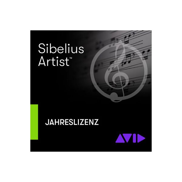 avid sibelius artist annual subsc.