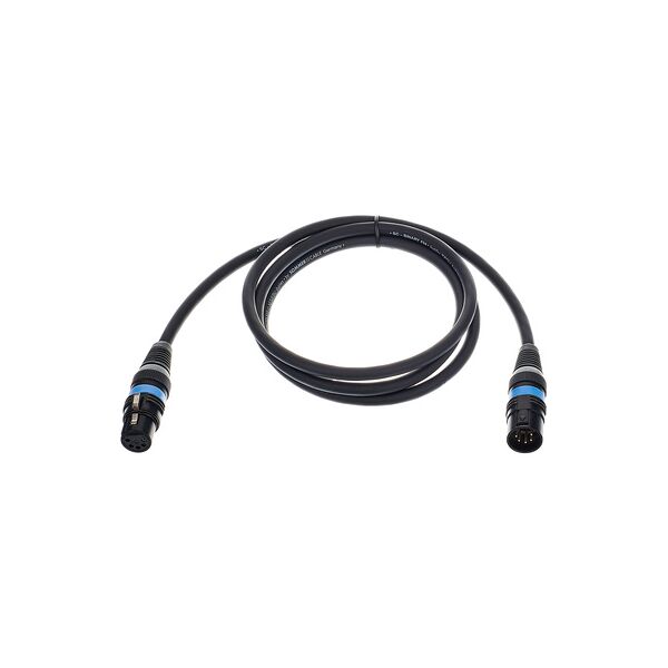 sommer cable dmx cable black 1,5m 5 pol. black