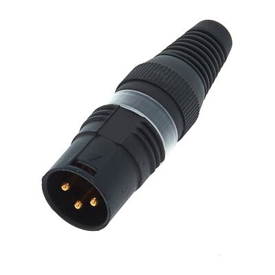 Connettore XLR Hicon HI-X3CM-G - 3 Poli - Nero Connettore XLR Hicon HI-X3CM-G - 3 Poli - Nero