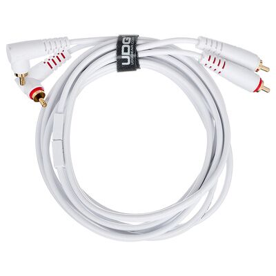 UDG Ultimate Cable RCA Angled 3WH White UDG Ultimate Cable RCA Angled 3WH White