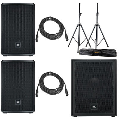 JBL IRX 112bt/115s Basis Bundle nero