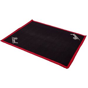 Pearl Drum Rug 137x168 black with red border