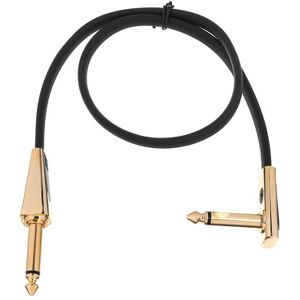 Rockboard Flat Looper/Switch Cable 40 cm nero con alloggiamento dei connettori oro