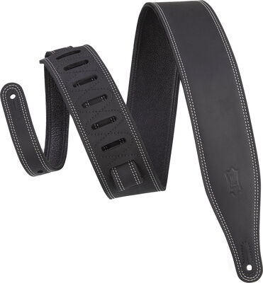 Levys Pull-up Leather Strap 2,5""BK Levys Pull-up Leather Strap 2,5""BK