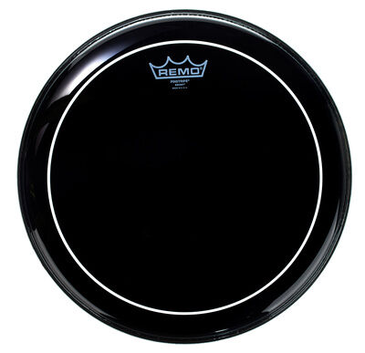 Remo 14" Pinstripe Ebony Black