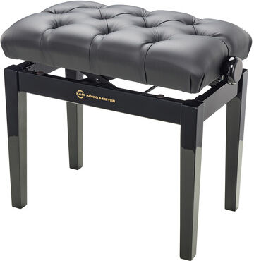 K&M ; Piano Bench 13980 Polished Black