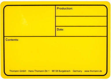 Stairville Tourlabel 177x127mm Yellow