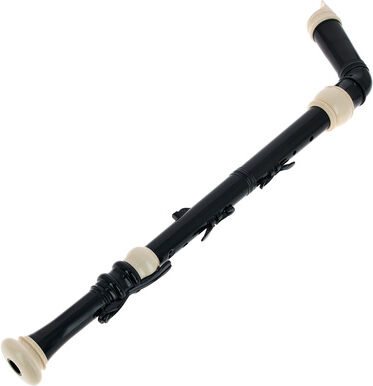 Thomann TRB-31B Bass Recorder nero lucido con anelli bianchi