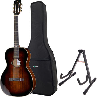 Harley Benton CLP-12SM BRS Solid Top Bundle Brown Sunburst lucido