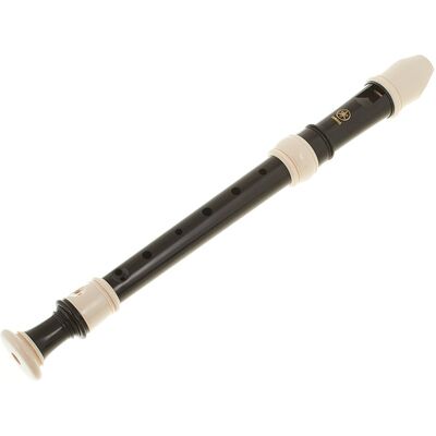Yamaha YRS-302 BIII Soprano Recorder marrone scuro con anelli bianchi Yamaha YRS-302 BIII Soprano Recorder marrone scuro con anelli bianchi