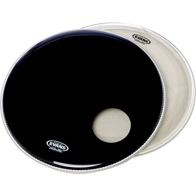 Evans 22" Bass Drum Head Set Black Evans 22" Bass Drum Head Set Black