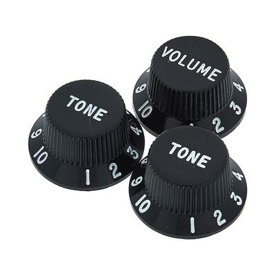 Fender Vol&Tone; Knobs Set Black nero Fender Vol&Tone; Knobs Set Black nero