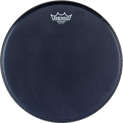 Remo 14" Ambassador Black Suede Remo 14" Ambassador Black Suede