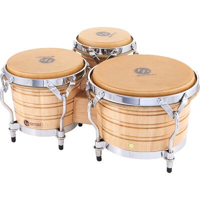 LP 202AW Triple Bongo Set Natural Light Wood Finish LP 202AW Triple Bongo Set Natural Light Wood Finish