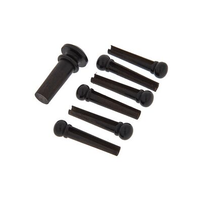 Harley Benton Parts Bridgepin Set Ebony naturale Harley Benton Parts Bridgepin Set Ebony naturale