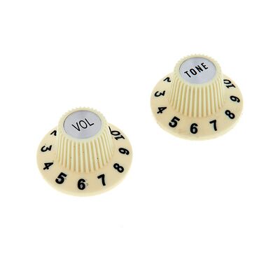 Fender Vintage 65 Jazzmaster Knobs bianco Fender Vintage 65 Jazzmaster Knobs bianco