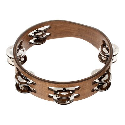 Meinl CTA2WB Compact Tambourine Walnut brown Meinl CTA2WB Compact Tambourine Walnut brown