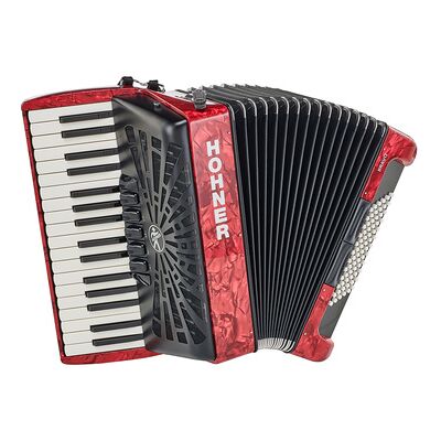 Hohner Bravo III 72 Red silent key rosso Hohner Bravo III 72 Red silent key rosso
