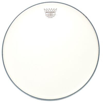 Remo 14" Ambassador Coated Classic bianco con superficie sabbiata Remo 14" Ambassador Coated Classic bianco con superficie sabbiata