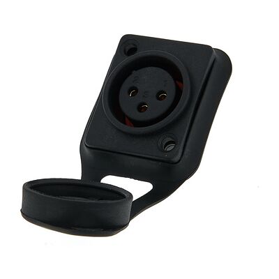 Connettore femmina XLR Hicon HI-X3DF-HD-B - 3 poli - Nero Connettore femmina XLR Hicon HI-X3DF-HD-B - 3 poli - Nero