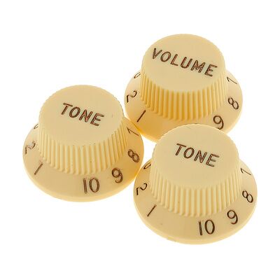Fender Aged Knobs Strat Set LH Aged White Fender Aged Knobs Strat Set LH Aged White