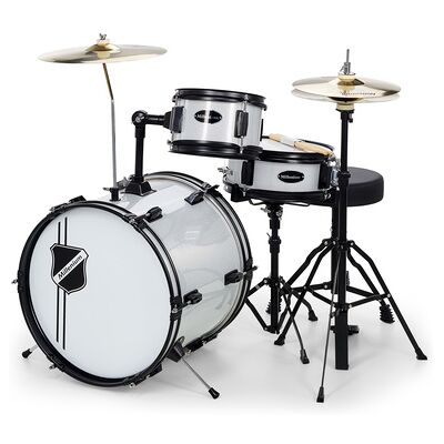 Millenium Youngster Drum Set Silver Silver Sparkle Millenium Youngster Drum Set Silver Silver Sparkle