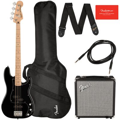 Squier Aff. P Bass MN PJ PACK BK nero Squier Aff. P Bass MN PJ PACK BK nero
