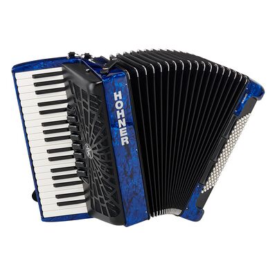 Hohner Bravo III 96 silent key blue blu Hohner Bravo III 96 silent key blue blu