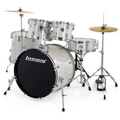 Ludwig Accent Fuse 5pc Silver Silver Sparkle Ludwig Accent Fuse 5pc Silver Silver Sparkle