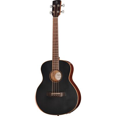 Harley Benton CLB-70SRE Mini SBK Natur Satin con top nero Harley Benton CLB-70SRE Mini SBK Natur Satin con top nero