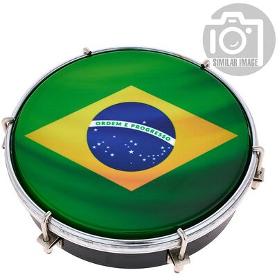 Thomann 10" Pandeiro Brazilian Flag Thomann 10" Pandeiro Brazilian Flag
