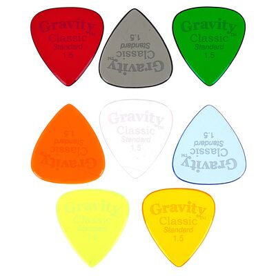 Gravity Guitar Picks Classic Multi-Color 8-Pack1,5 Gravity Guitar Picks Classic Multi-Color 8-Pack1,5