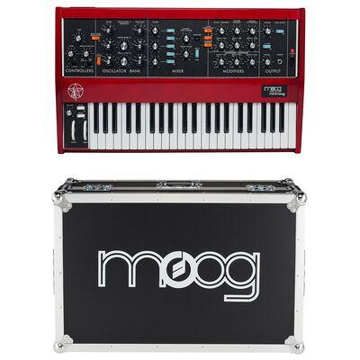 Moog Geddy Lee Mini Case Bundle rosso satinato Moog Geddy Lee Mini Case Bundle rosso satinato