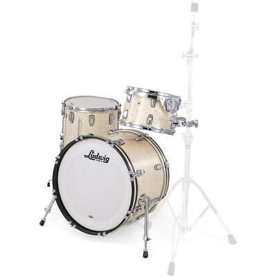 Ludwig Legacy Mahog. Downb. V.White Vintage White Marine Ludwig Legacy Mahog. Downb. V.White Vintage White Marine