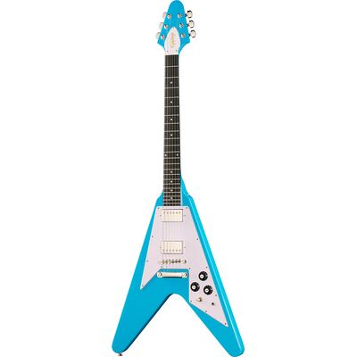 Epiphone Flying V 70s Maui Blue Maui Blue lucido Epiphone Flying V 70s Maui Blue Maui Blue lucido