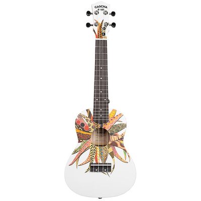 Cascha Dreamcatcher Concert Ukulele bianco lucido Cascha Dreamcatcher Concert Ukulele bianco lucido