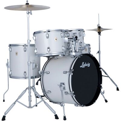 Ludwig Accent Fuse 5pc Snow Dust Snow Dust Ludwig Accent Fuse 5pc Snow Dust Snow Dust