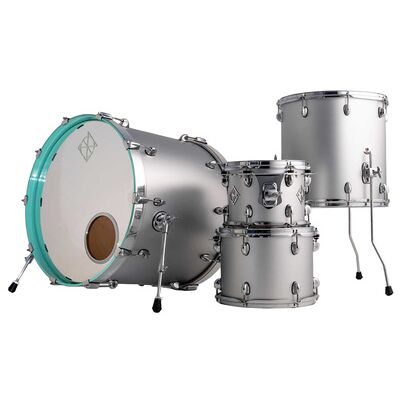 Dixon 20" Cornerstone Hybrid Set MST Metallic Silver with Turquoise Blue Hoop Dixon 20" Cornerstone Hybrid Set MST Metallic Silver with Turquoise Blue Hoop