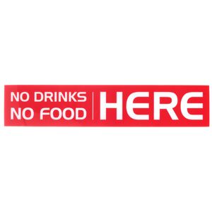 Stageworx Tourlabel No Drinks or Food 1 red