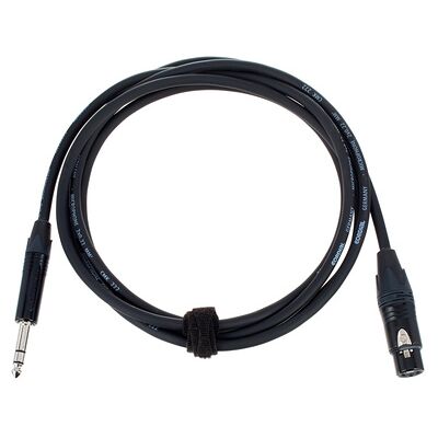 Cavo audio XLR e jack Cordial - 2,5m - Nero Cavo audio XLR e jack Cordial - 2,5m - Nero