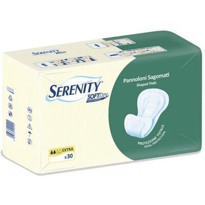 SERENITY SpA Serenity Sensitive Extra 30 pannoloni sagomati - assorbenza alta per incontinenza SERENITY SpA Serenity Sensitive Extra 30 pannoloni sagomati - assorbenza alta per incontinenza