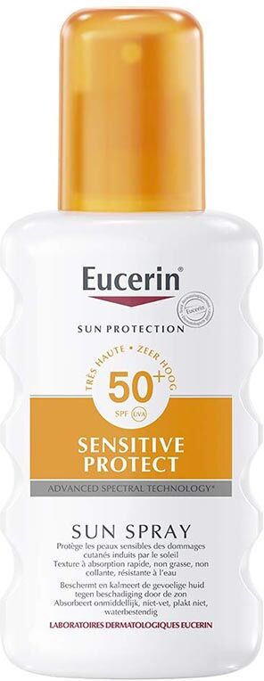 beiersdorf eucerin eucerin sun protezione solare spf50+ spray corpo pelli sensibili 200 ml